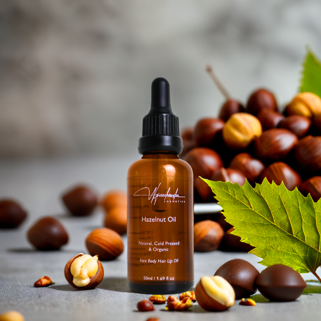 Olej z orzechów laskowych tłoczony na zimno i organiczny