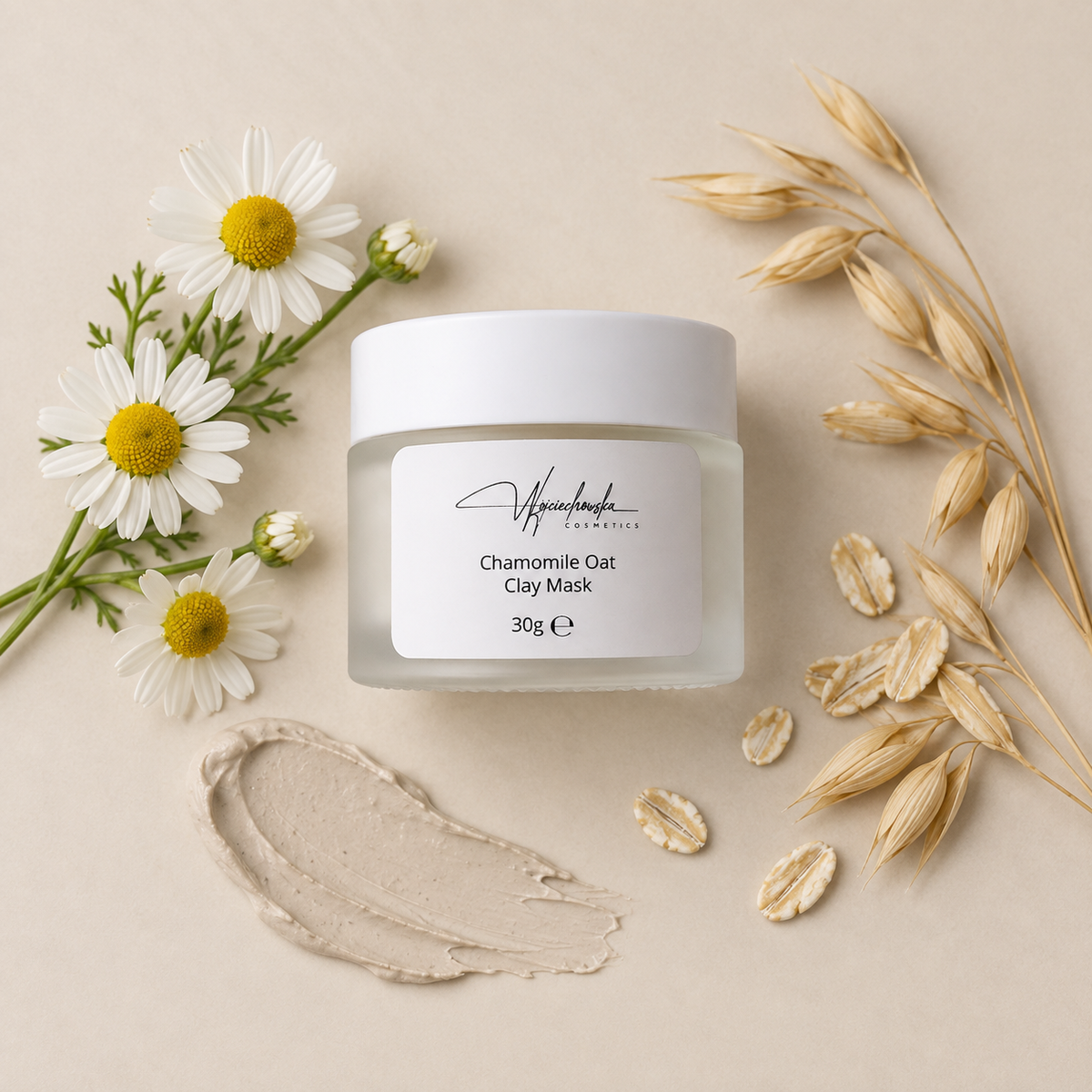 Chamomile Oat Clay Mask - Rosacea, Dry and Sensitive Skin