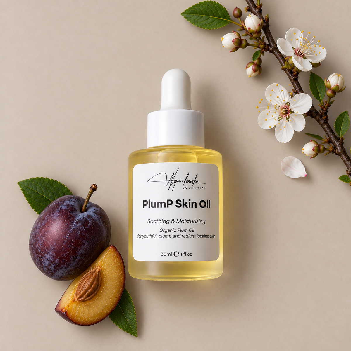 PlumP Skin Oil, Organic Cold Pressed Plum Oil