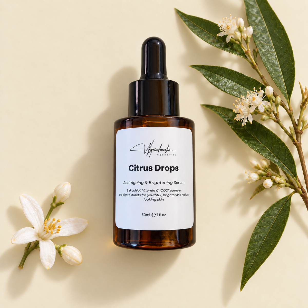 Citrus Drops, Anti-Aging Brightening Serum with Bakuchiol & Vitamin C